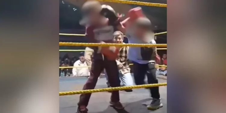 VIDEO | Indignación por peleas de boxeo entre niños en festejo de la Virgen de Guadalupe en los Mixes
