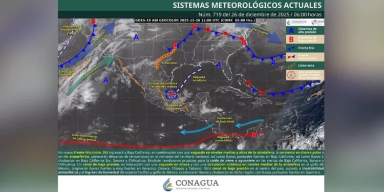 Persisten frío, lluvias y nubosidad en Oaxaca; autoridades alertan por posible impacto del frente frío 24