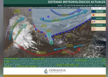 Frente frío 25 intensifica lluvias, vientos extremos y descenso térmico en Oaxaca