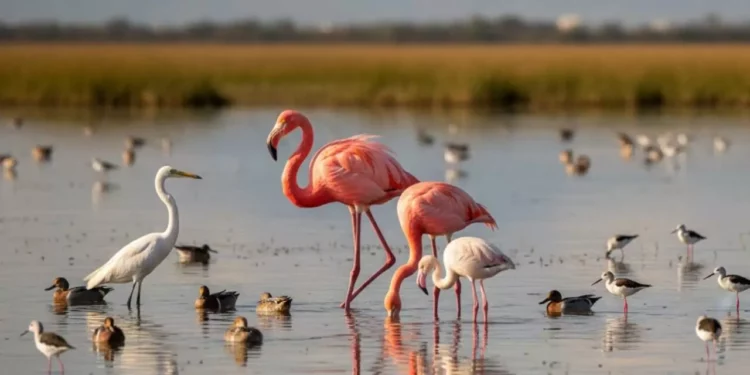 Flamencos rosados sorprenden en el lago de Texcoco tras años de ausencia