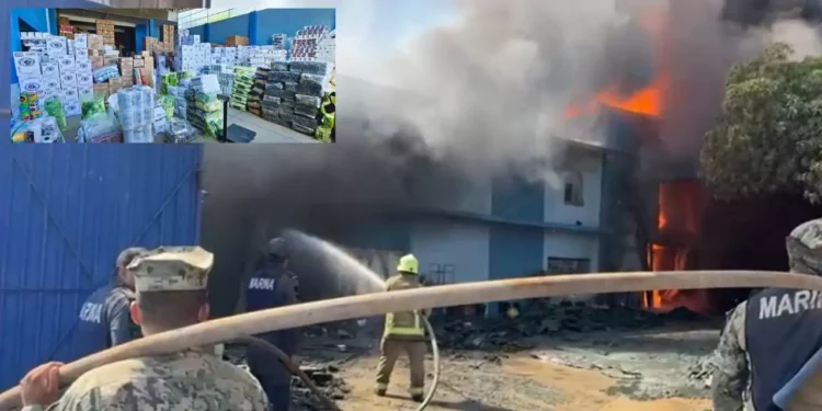 VIDEO | Incendio arrasa Plasty-Sur en Tehuantepec; fuego sigue activo y fuera de control
