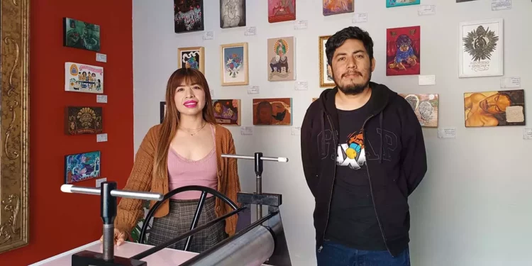 Foto: Lisbeth Mejía // Obras en técnicas de grabado, acuarela, acrílico y técnica mixta conforman la exposición colectiva que reúne a 38 artistas.