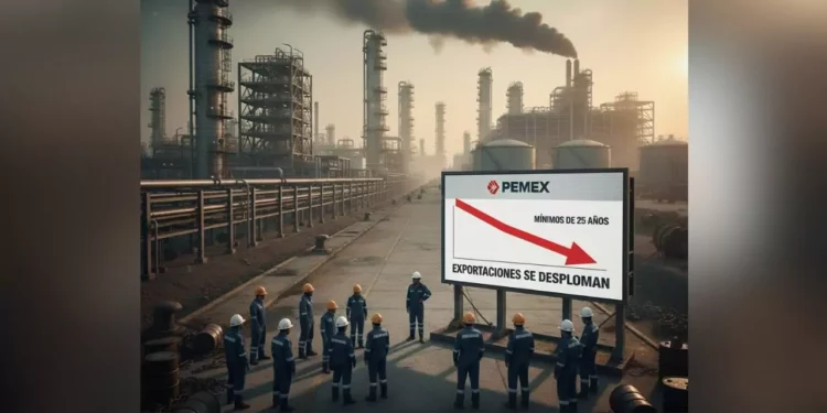 Exportaciones de Pemex se desploman a mínimos de 25 años tras cambio de rumbo en política energética