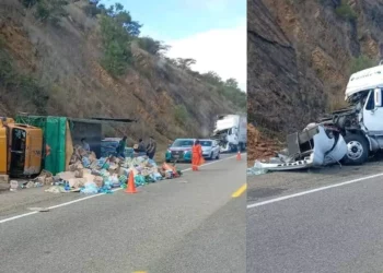 Carambola en la Oaxaca–Cuacnopalan provoca caos vial cerca de la caseta de Huitzo