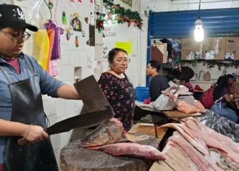 Fotos: Jesús Santiago // Pescado, camarones y filetes, lo que más se vende en esta temporada.