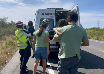 Tres menores de edad, así como su padre y su madre, resultaron con lesiones leves luego de sufrir un accidente automovilístico cuando regresaban de una cita médica en el puerto de Salina Cruz.