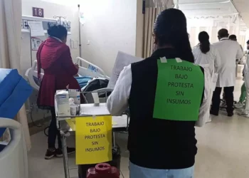 Becarios y residentes en huelga en el hospital del ISSSTE
