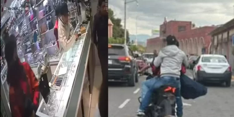 VIDEO | Asalto millonario en Huajuapan: tres armados irrumpen en joyería del centro