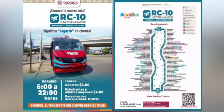 Binnibus arranca la nueva ruta RC-10: una apuesta por mejorar la movilidad en Oaxaca
