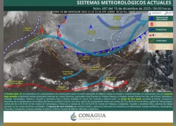 Frente frío 21 activa lluvias, norte intenso y descenso térmico en Oaxaca
