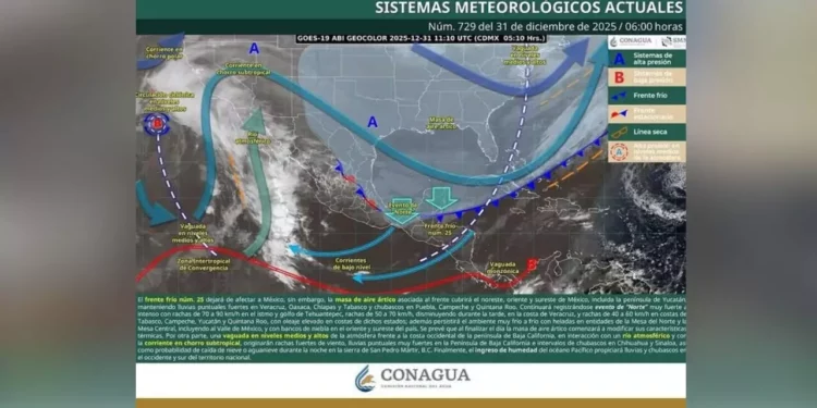 Frío ártico mantiene lluvias, vientos extremos y riesgo de heladas en Oaxaca