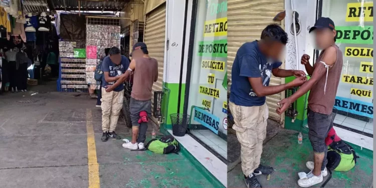 Consumo de drogas inyectables, a plena luz del día, expone una crisis silenciosa en el Mercado de Abasto