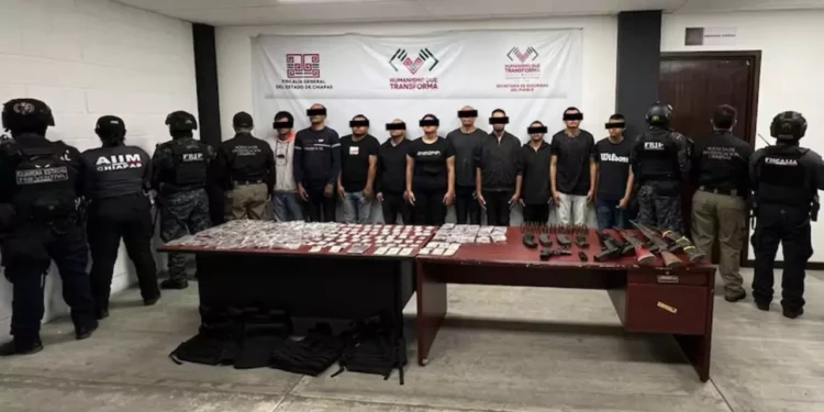 Operativo en Chiapas: detienen a 12 personas presuntamente vinculadas a delitos federales