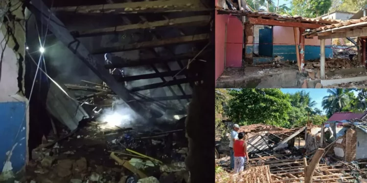 Explosión destruye vivienda con pólvora en Huazolotitlán y alerta a toda la colonia