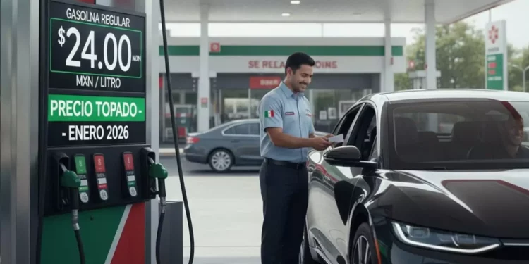 Gasolina regular no subirá en 2026: precio quedará topado en 24 pesos