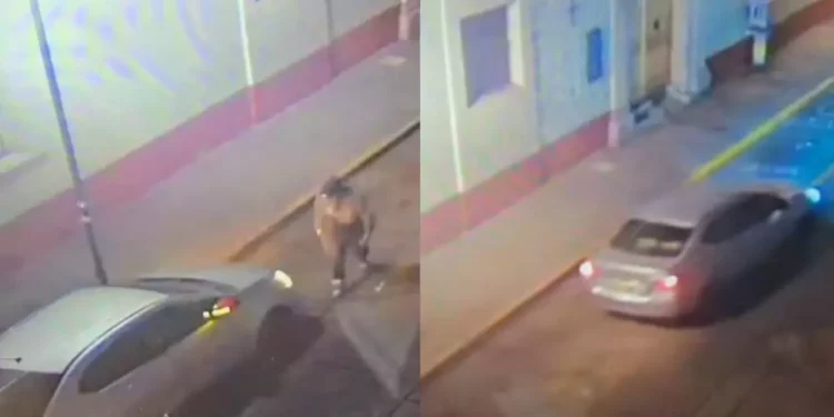 VIDEO | Robo a plena madrugada exhibe el Centro Histórico de Oaxaca; ladrón se lleva auto en zona policiaca