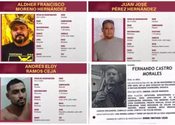 Los cuatro conductores fueron vistos por última vez en los alrededores de la pensión de Petróleos Mexicanos (Pemex) sobre la carretera Transístmica.