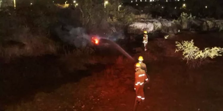 Incendio moviliza a unidades de seguridad.