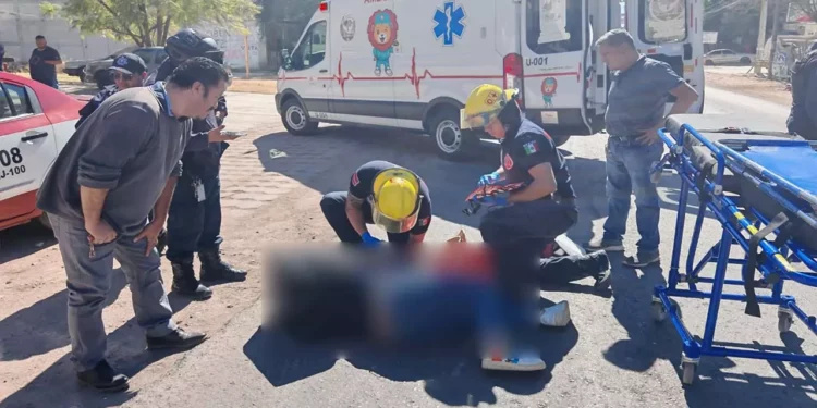 El accidente se suscitó en la avenida 5 de febrero, a la altura de la colonia Tepeyac en Huajuapan