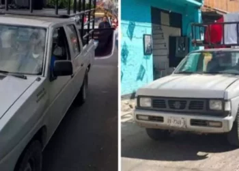 La unidad tiene a los costados la leyenda “Diócesis de Huajuapan” y estructura de hierro color negro.