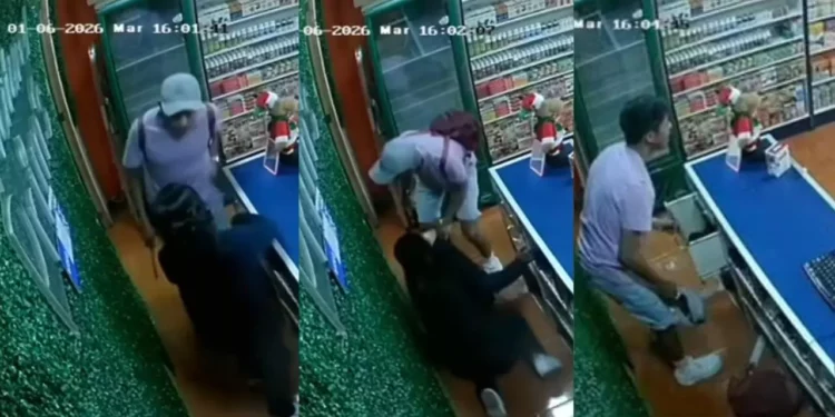 VIDEO | Asaltante armado con cuchillo ataca comercio del Centro; arrastra a empleada y huye