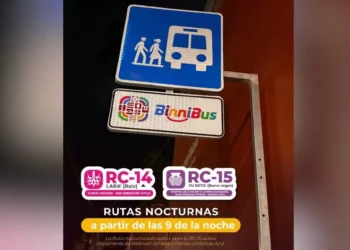 BinniBus extiende sus rutas hasta las 3 a.m.: Rutas nocturnas RC-14 y RC-15 operan viernes y sábados