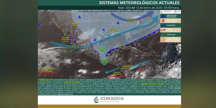 Frente frío 27 sigue azotando a Oaxaca: lluvias, vientos extremos y oleaje de hasta seis metros