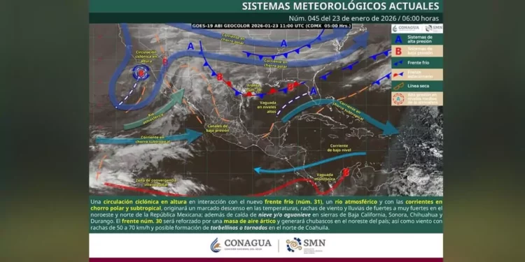 Advierten vientos fuertes y bajas temperaturas en Oaxaca por sistemas frontales
