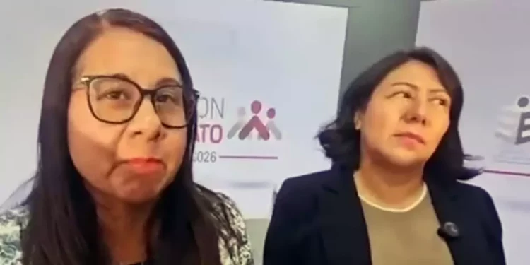 Foto: Tomada de video // Consejeras electorales, entre ellas Elizabeth Sánchez González, la consejera presidenta del órgano electoral explican las medidas cautelares por propaganda irregular.