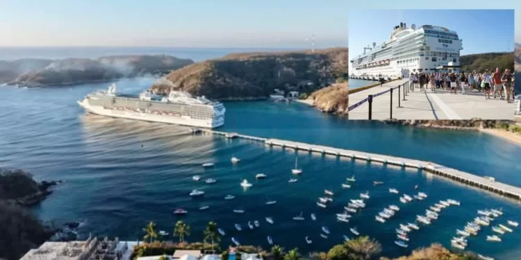 Más de dos mil turistas arriban a Huatulco a bordo del crucero Island Princess