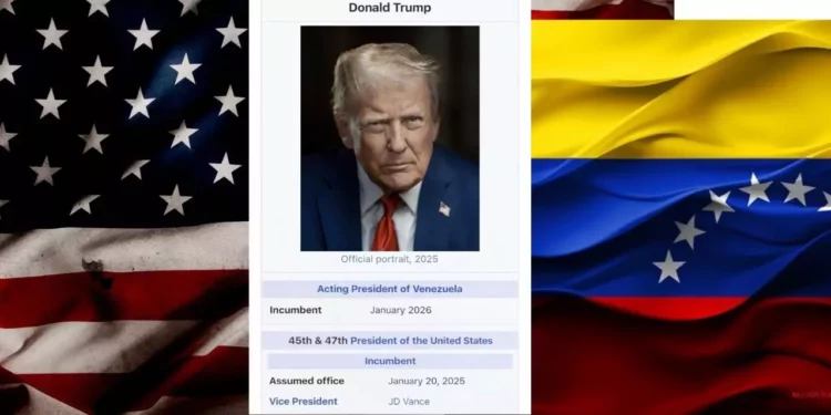 Donald Trump se autodenomina “presidente en funciones de Venezuela”