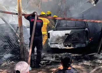 El incendio alcanzó una unidad de motor que se encontraba en el lugar.