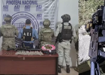 Aseguran fusil y droga tras percance con motociclistas en Pinotepa Nacional