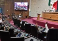 Foto: Congreso de Oaxaca // La sesión ordinaria de diputados en San Raymundo Jalpan.