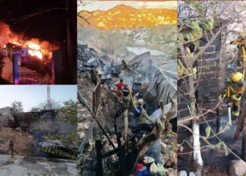 Llamas al amanecer: incendio consume vivienda y alerta a vecinos en Salina Cruz
