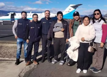 Foto: redes sociales // La familia juarense de regreso a su tierra luego de la tragedia.