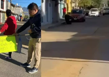 VIDEO | Exhiben obra mal hecha del ayuntamiento Santa Lucía y vecinos bloquean calle