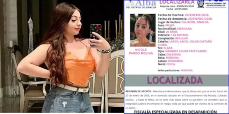 Localizan con vida a Nicole Pardo Molina, “La Nicholette”, tras días de incertidumbre en Sinaloa