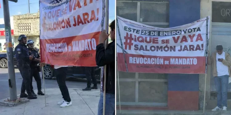 Foto: redes sociales // Un grupo de jóvenes realizó una manifestación para votar contra la continuidad de Salomón Jara en el gobierno de Oaxaca.