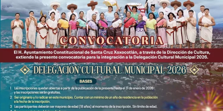 Abren convocatoria para conformar Delegación Cultural Municipal 2026 en Xoxocotlán