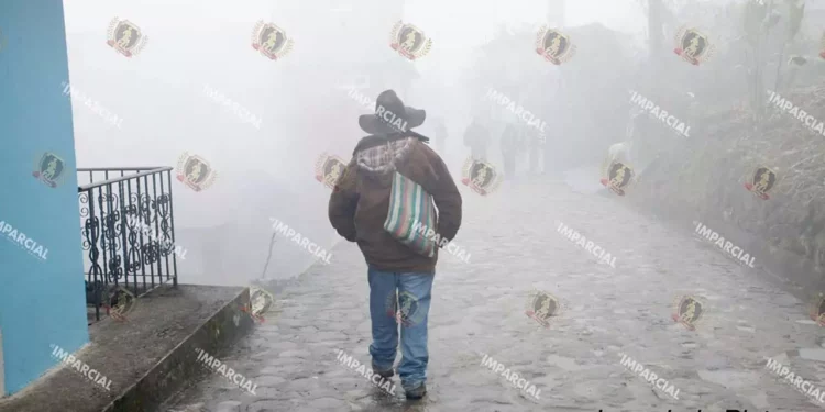 Foto: Jorge Luis Plata // Una gruesa neblina que por varios días no ha dejado ver el Sol y lluvias intermitentes se han dejado sentir en Los Mixes.