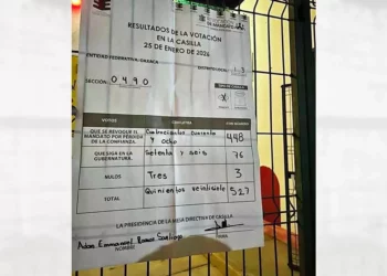 Foto: redes sociales // Una de las casillas del distrito electoral 13.