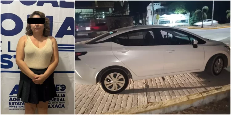 Yolanda Adelaida S. M. fue detenida en Brisas de Zicatela; el vehículo fue ubicado mediante rastreo satelital.