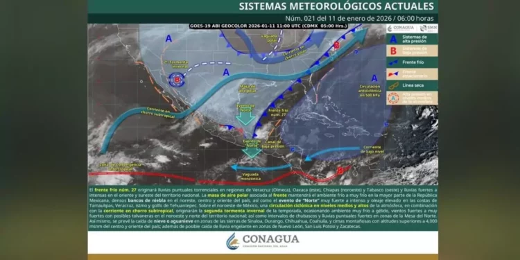 Frente frío 27 y masa polar sacuden a Oaxaca: lluvias, heladas y vientos extremos activan alertas