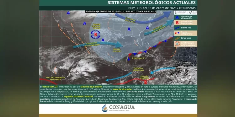 Mantiene frente frío 27 ambiente gélido y vientos fuertes en Oaxaca