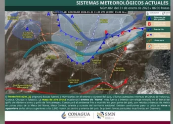 Frente frío 32 provocará lluvias intensas, heladas y vientos de hasta 90 km/h en Oaxaca