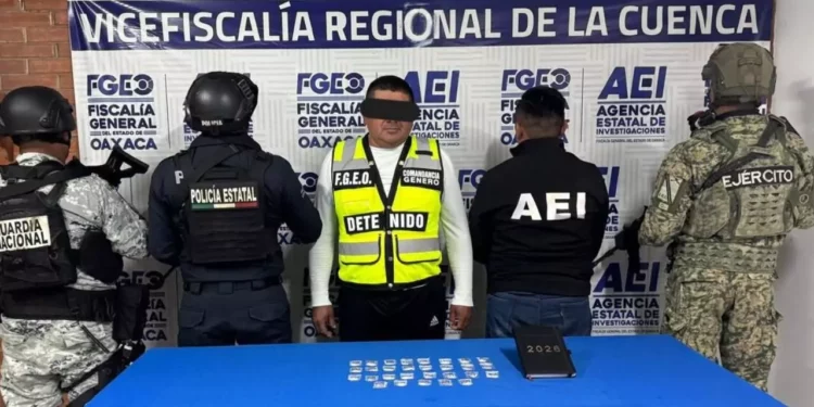 Detenido en San Juan Bautista Valle Nacional por narcomenudeo y aseguramiento de droga