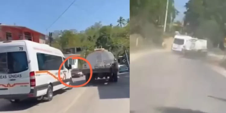 VIDEO | Rebase suicida de urvan en Oaxaca reaviva denuncias por transporte público inseguro
