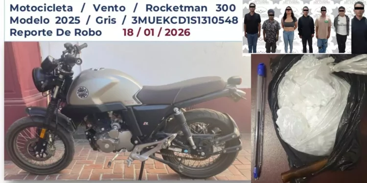 Golpe a presunta banda dedicada a narcomenudeo y robo de motos en Santa Lucía del Camino
