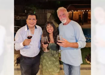 Cena en honor a Andrew Glassman, con Carmen Galván y Lucio Gopar.